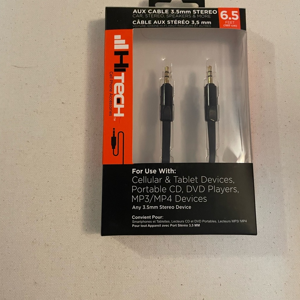 Black 3.5mm Stereo Aux Cable